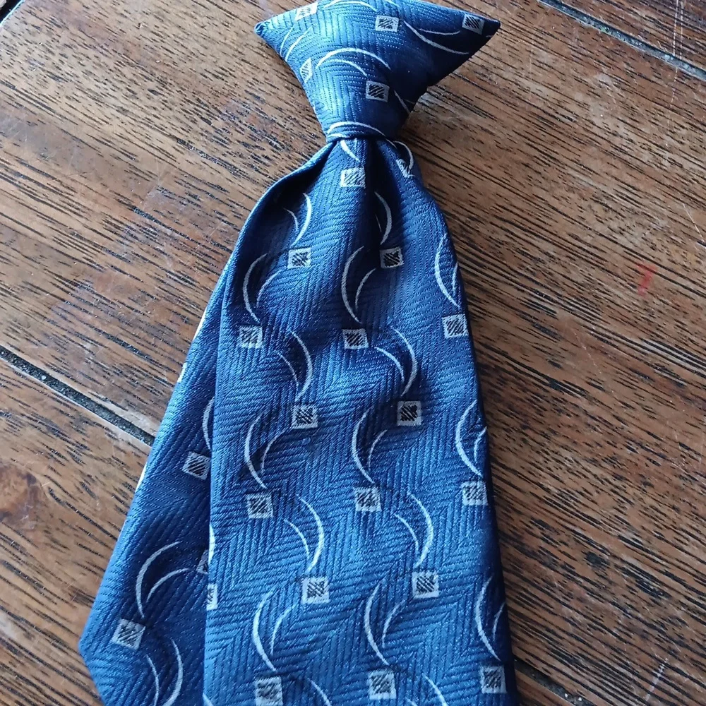 Elegant Blue Patterned Boy's Tie